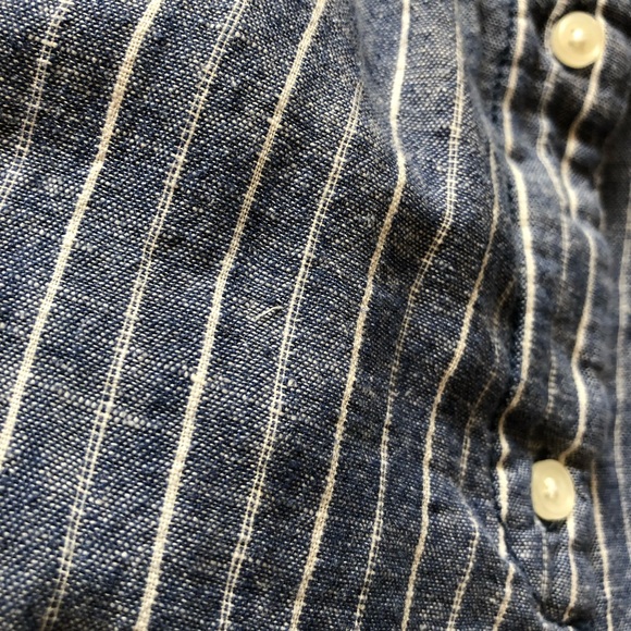 GUC GAP Chambray Pinstripe Linen Romper - Picture 7 of 16